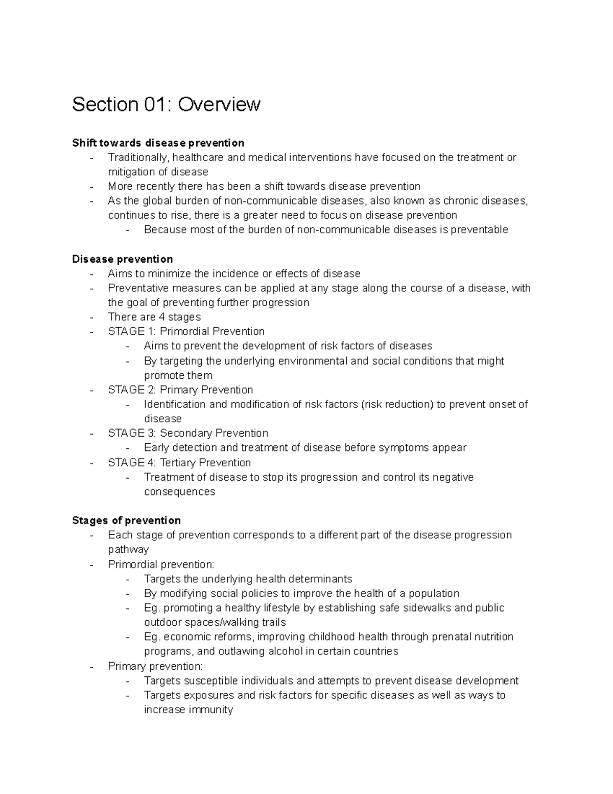 05. Health promotion and disease prevention - Section 01: Overview ...