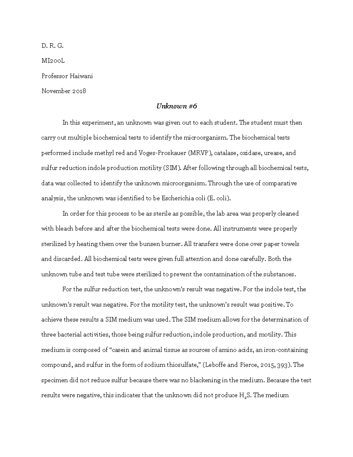 microbiology research paper example