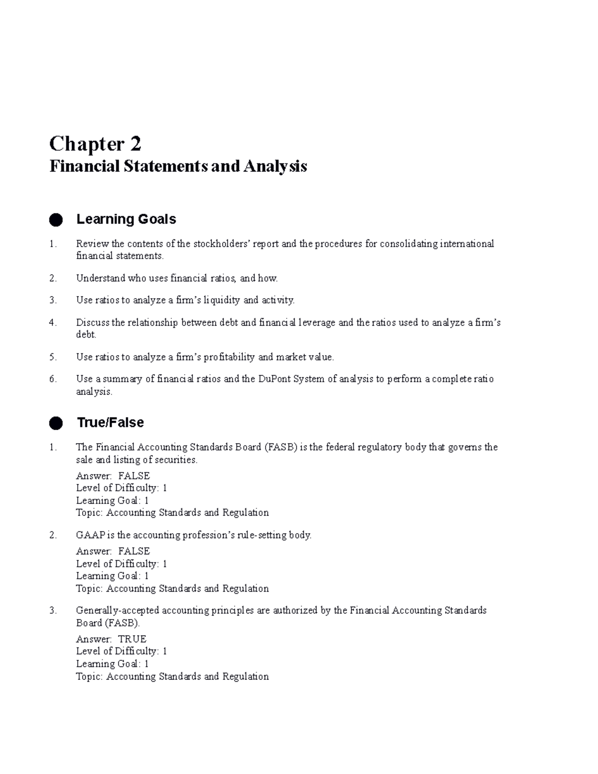 Tb02 - Lectures and quizzes - Chapter 2 Financial Statements and ...