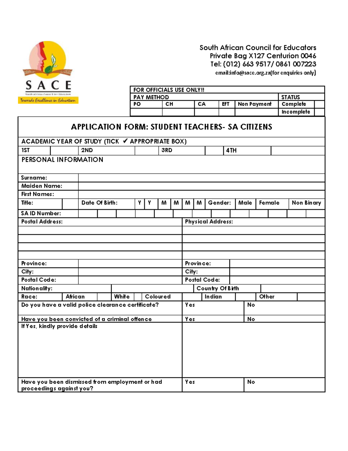 sace research project evaluation cover sheet