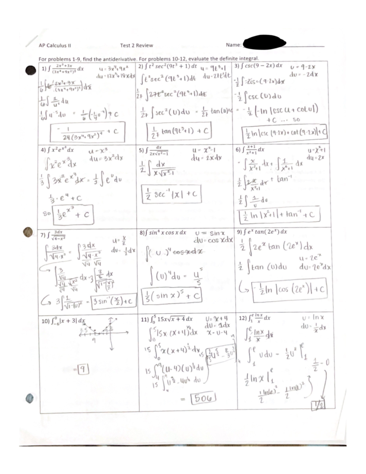 Calculus II - Test 2 Review - MA 1723 - Studocu