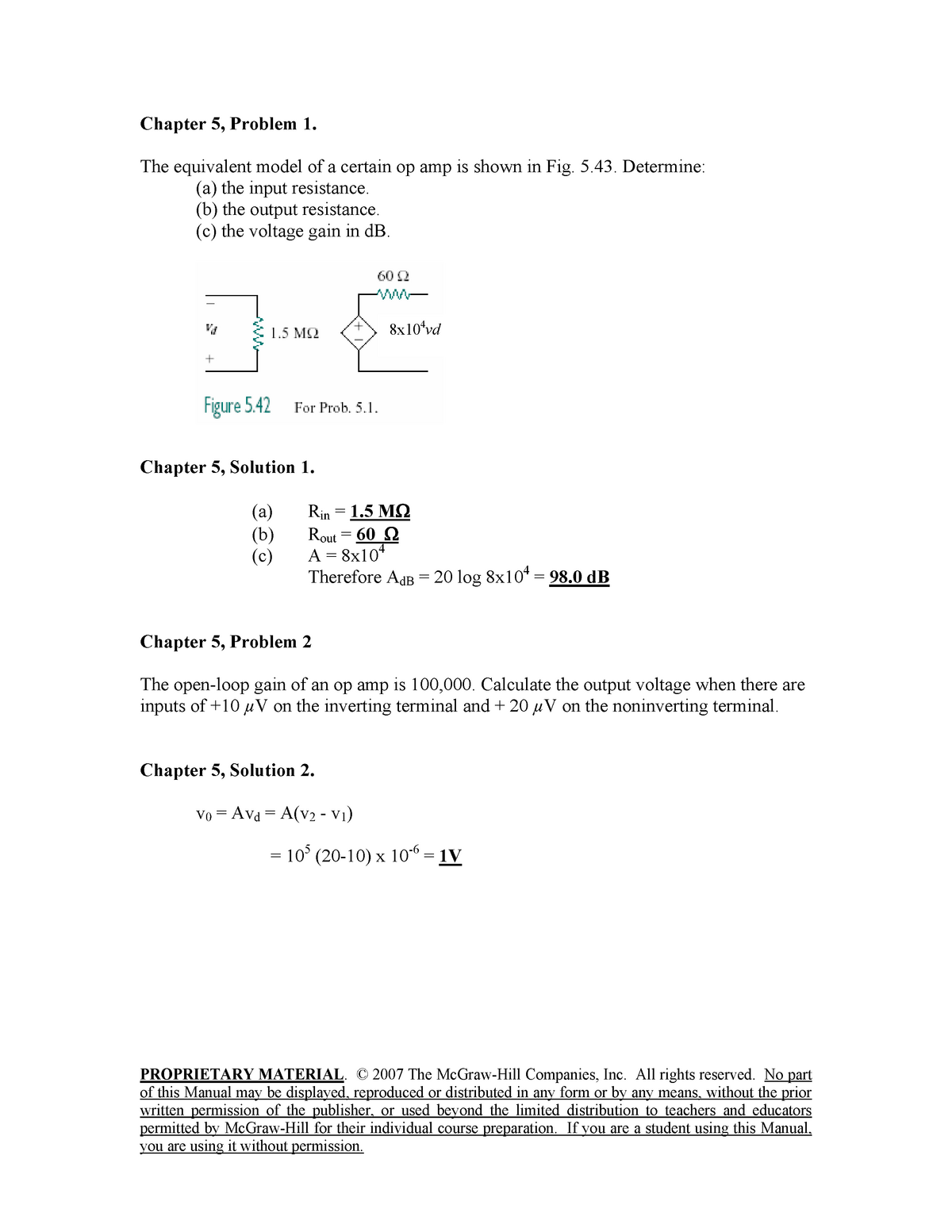 Solution Manual - Fundamentals Of Electric Circuits 3rd Edition Chapter ...