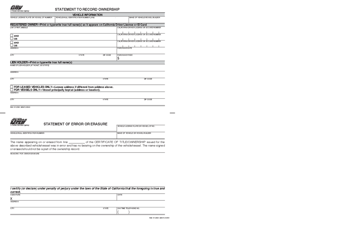 Reg101 - Herr - VEHICLE LICENSE PLATE OR VESSEL CF NUMBER VEHICLE/HULL ...