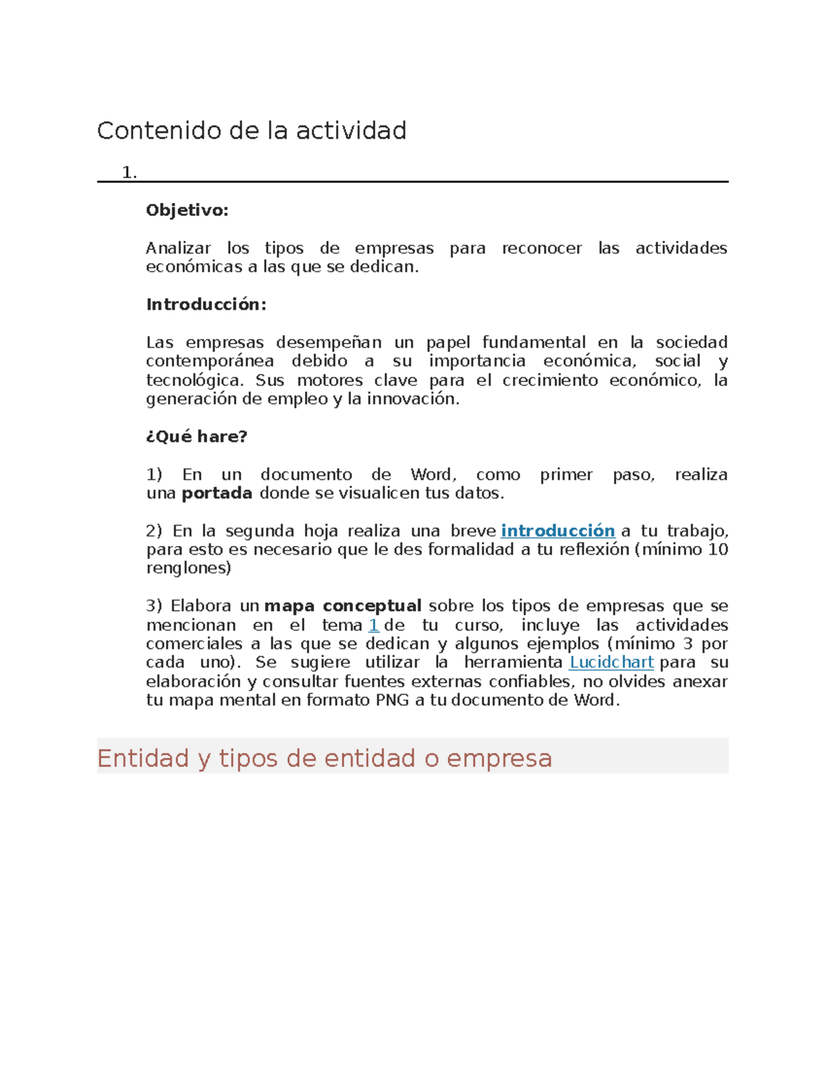 Activad 1 - apuntes - Contenido de la actividad 1. Objetivo: Analizar ...