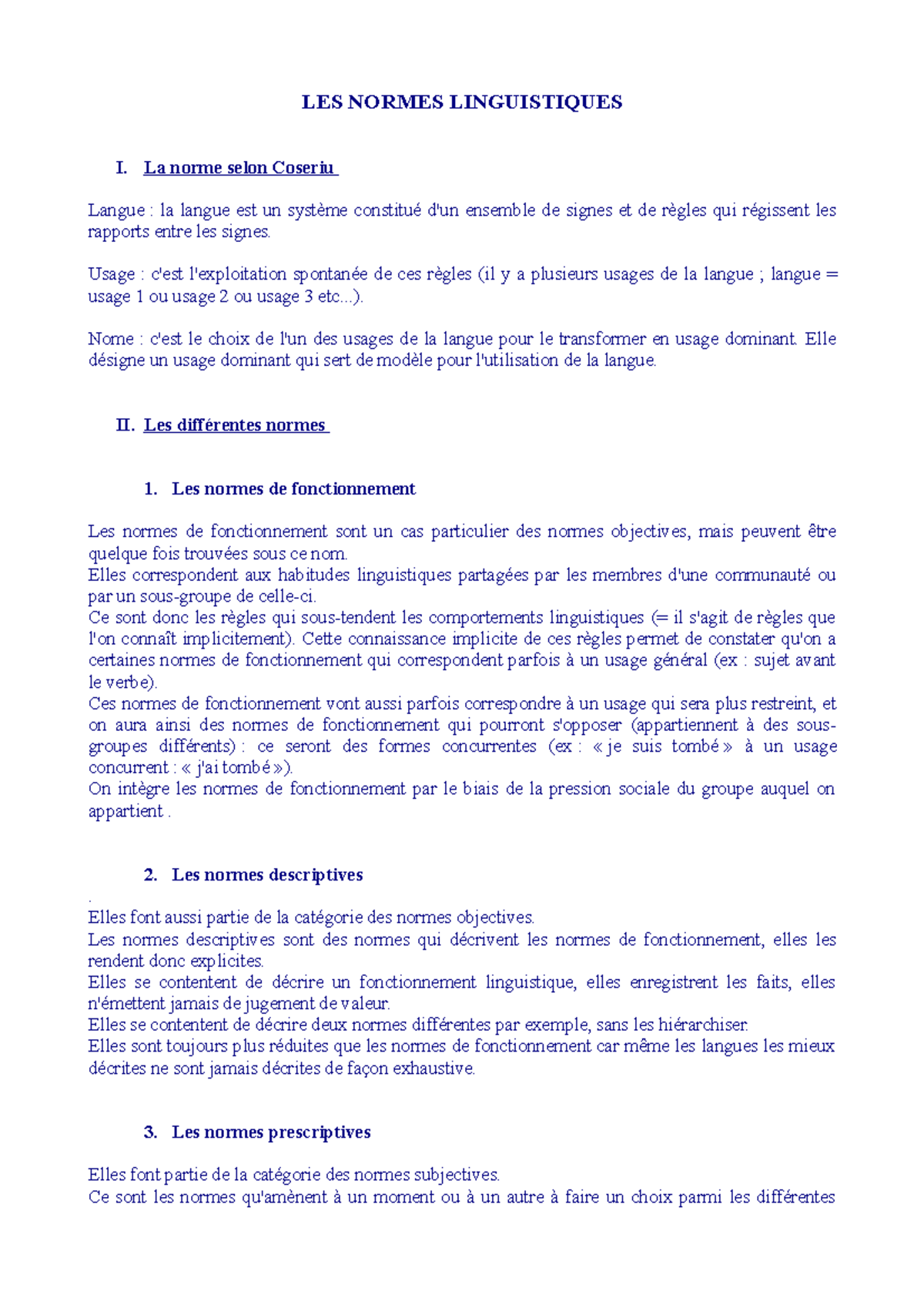 Normes Et Règles Linguistiques – TBFK
