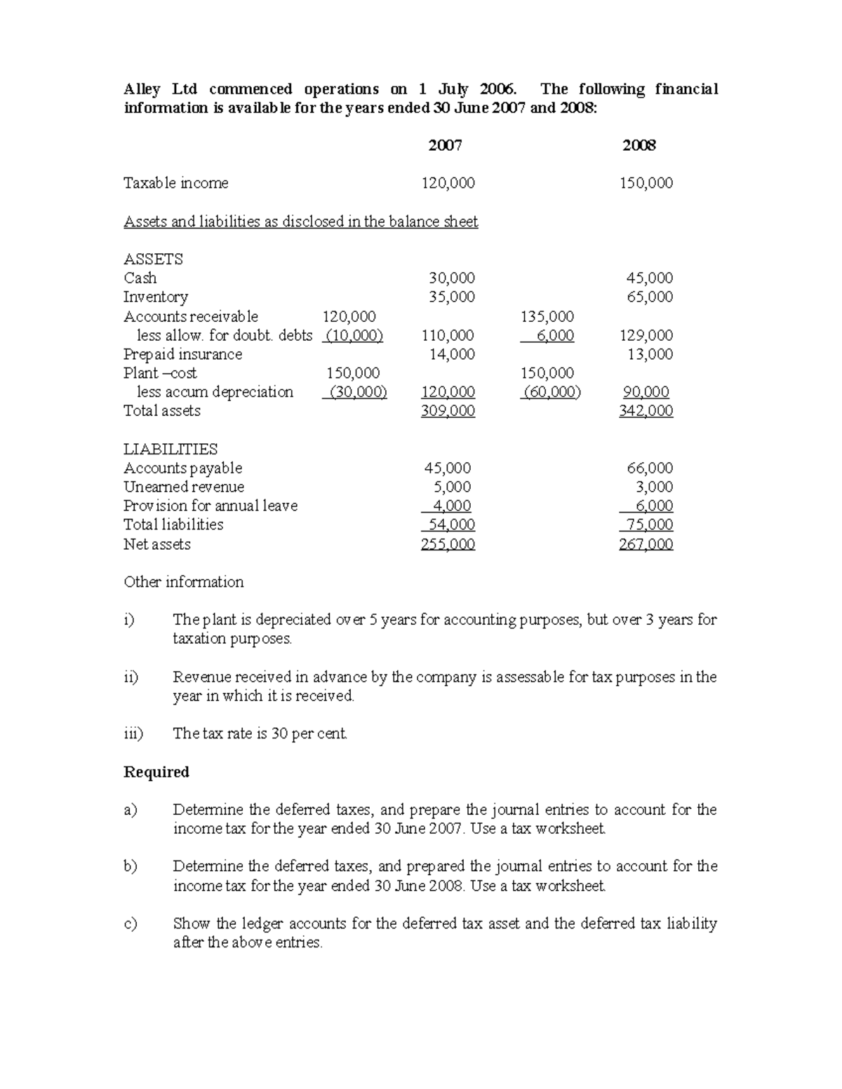Accounting FOR Income TAX Lecture 10 practice questions with answers ...