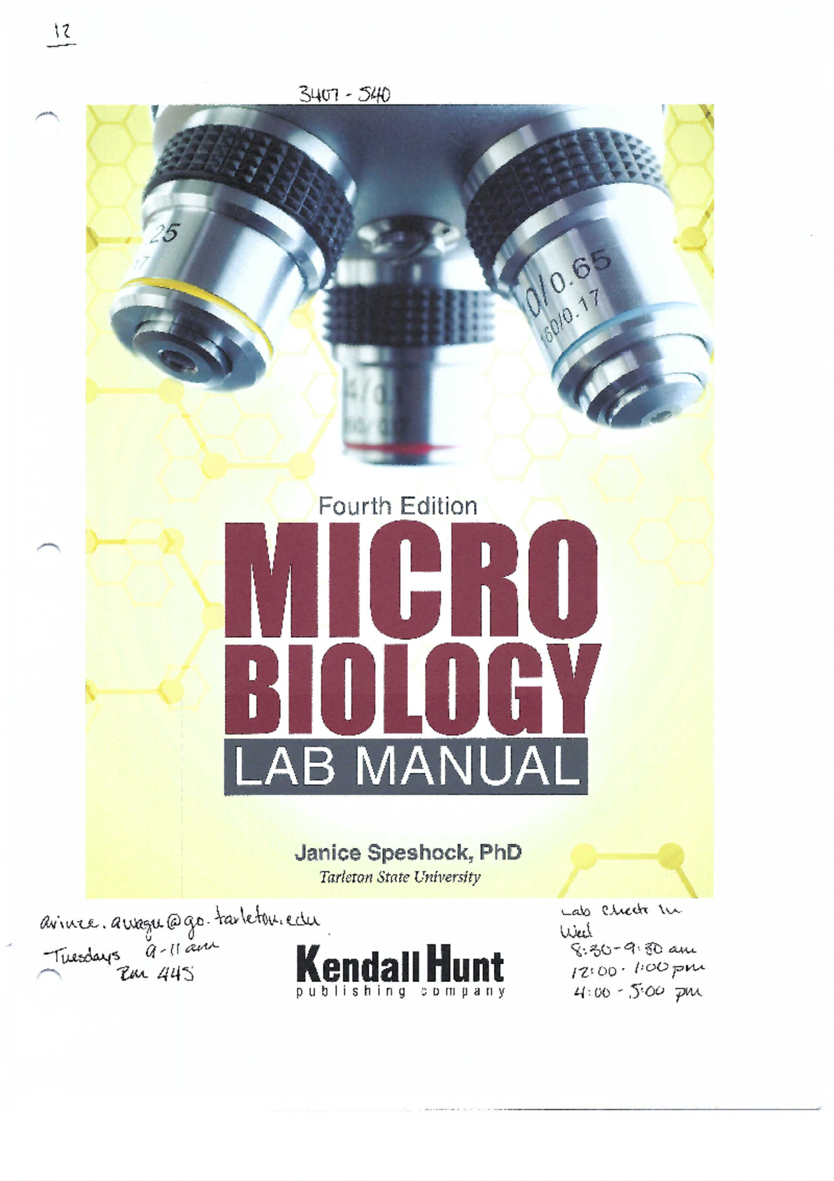 Lab Notes - BIOL 307 - Studocu