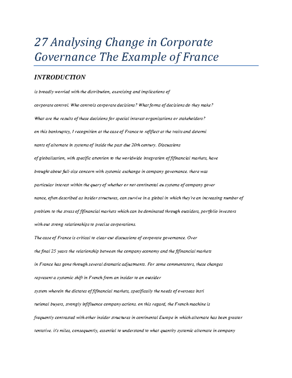 27 Analysing Change in Corporate Governance The Example of France - 27 ...