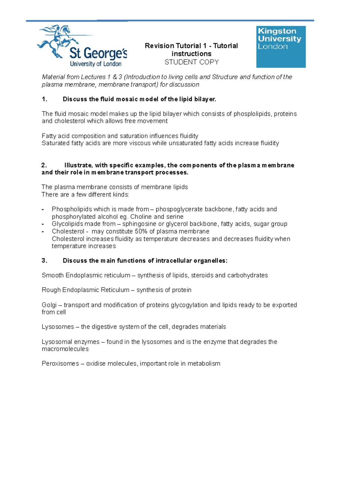 Tut 1 Revision Student copy - Revision Tutorial 1 - Tutorial ...