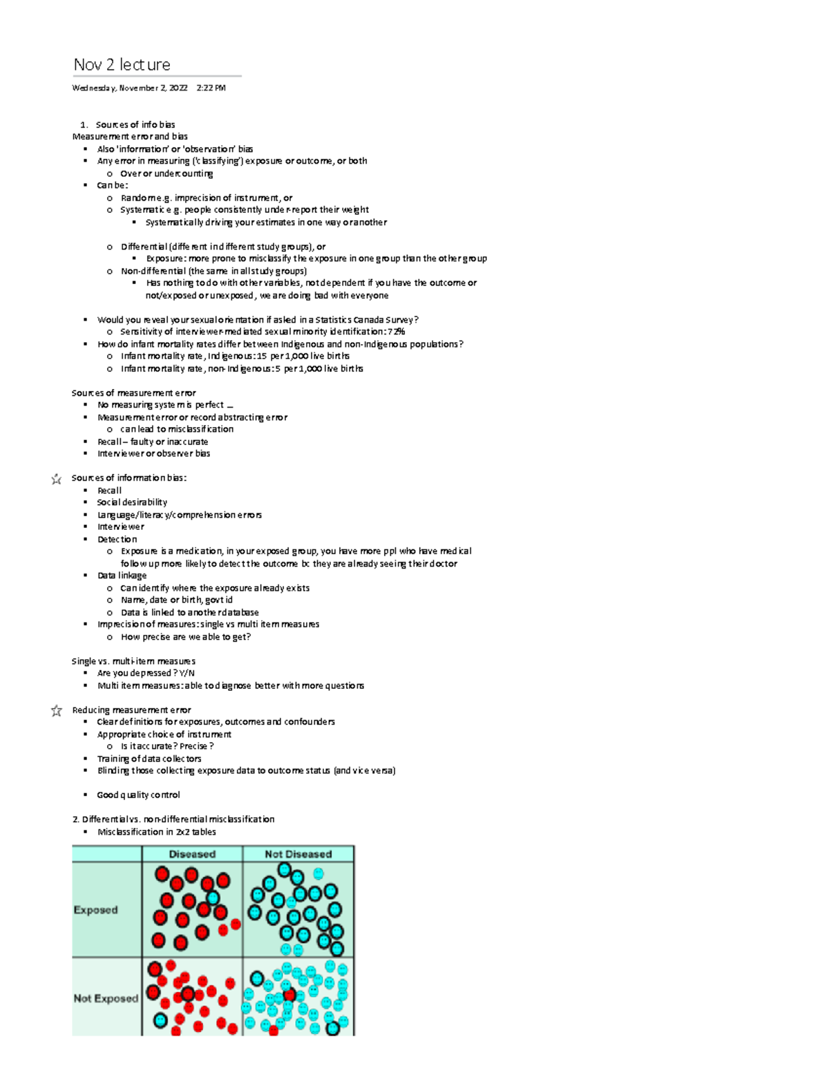 HSCI 230 Nov 2 Lecture - Nov 2 Lecture Wednesday, November 2, 2022 2:22 ...