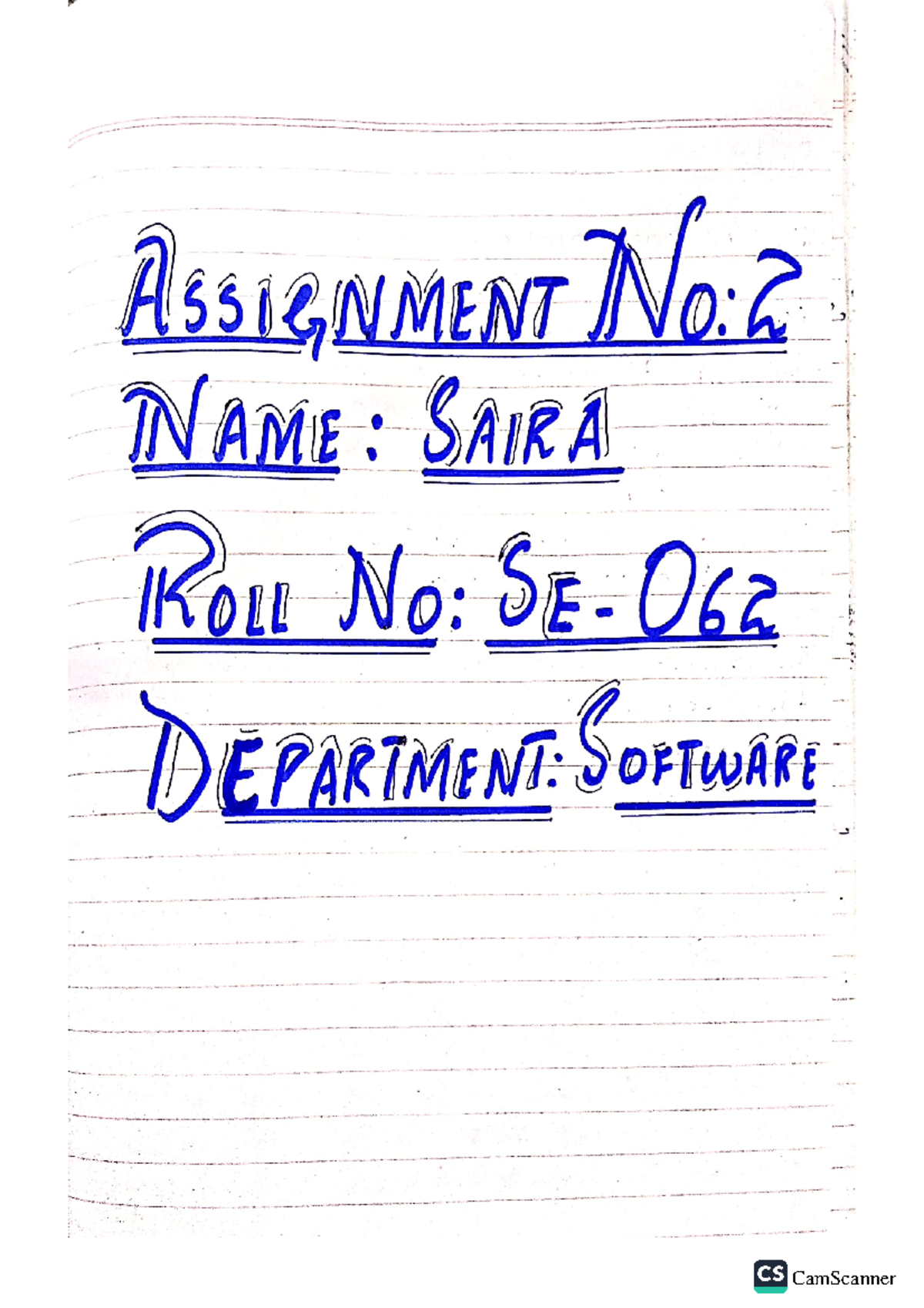 Assignment No 1 - Software Engineering - Studocu