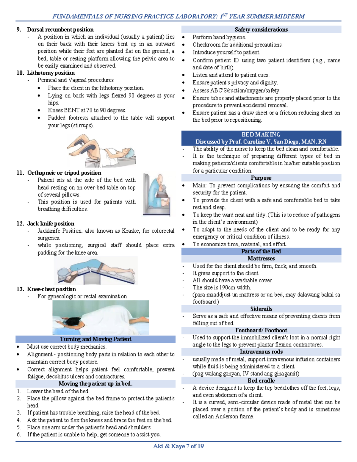 Turning and Moving Patient - FUNDAMENTALS OF NURSING PRACTICE ...