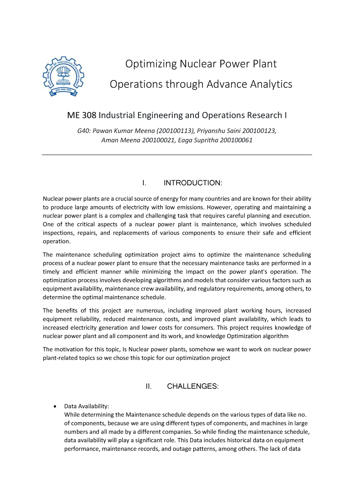 research paper on nuclear power plant