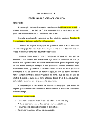 Contestação: Conceito e Princípios