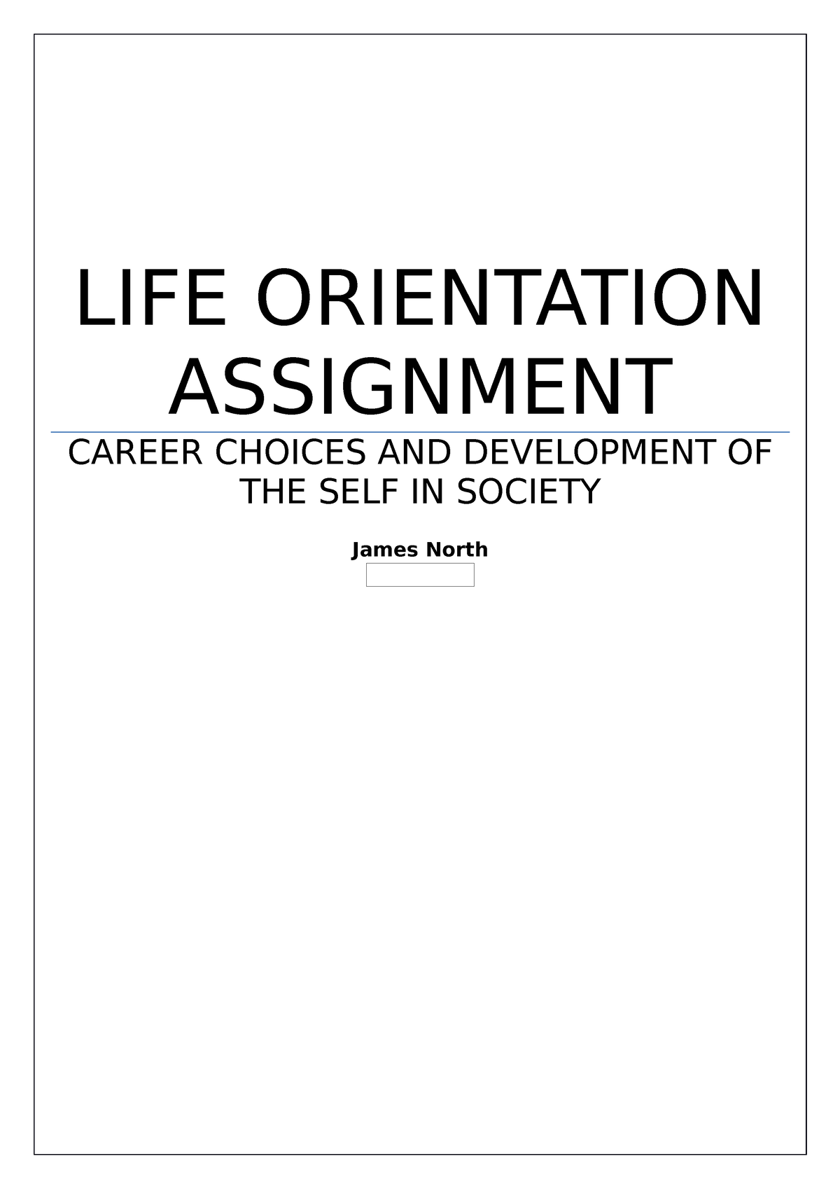 life orientation assignment grade 10