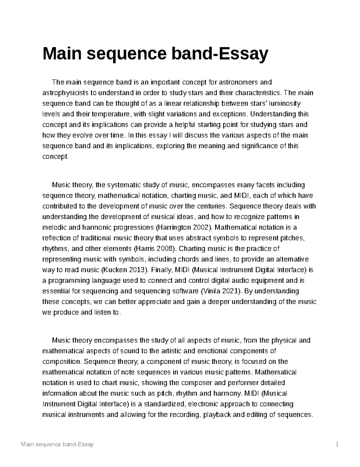 Main sequence bandEssay The main sequence band can be thought of as a linear relationship
