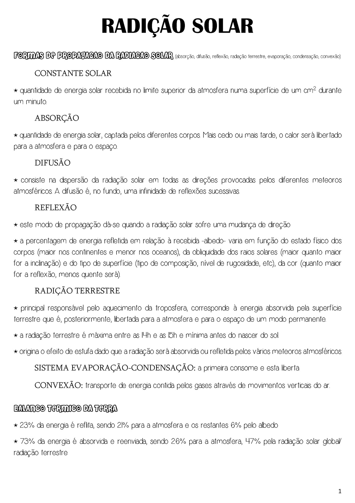 Radiação Solar pdf - aaaaa - RADI«√O SOLAR FORMAS DE PROPAGACAO DA ...