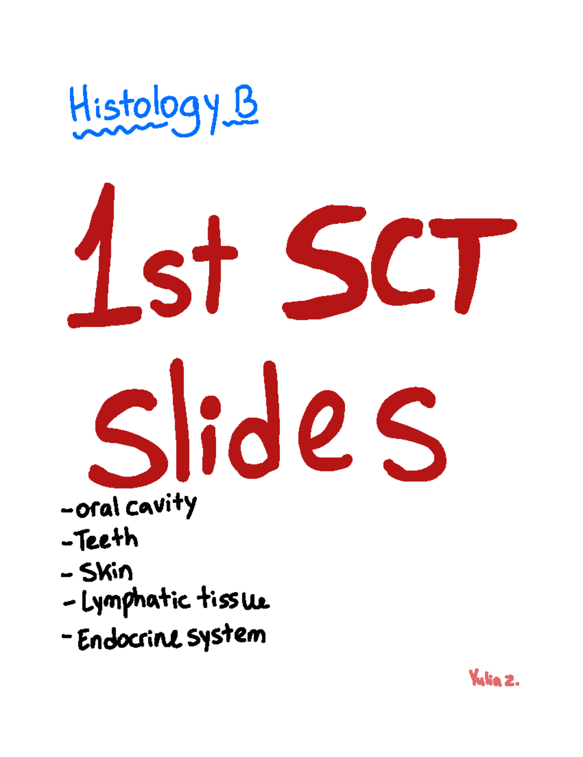 Histology B - 1st SCT Slides - Histology's 1st SET Slides Ifereaffavity ...