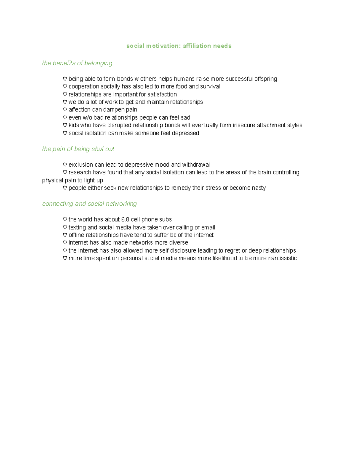 Affiliation needs - social theory: affilation - social motivation ...