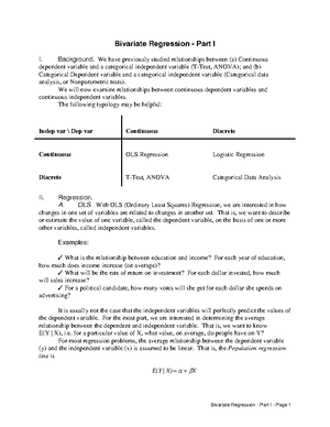 Using Stata for One-Way Analysis of Variance - We will now approach it ...