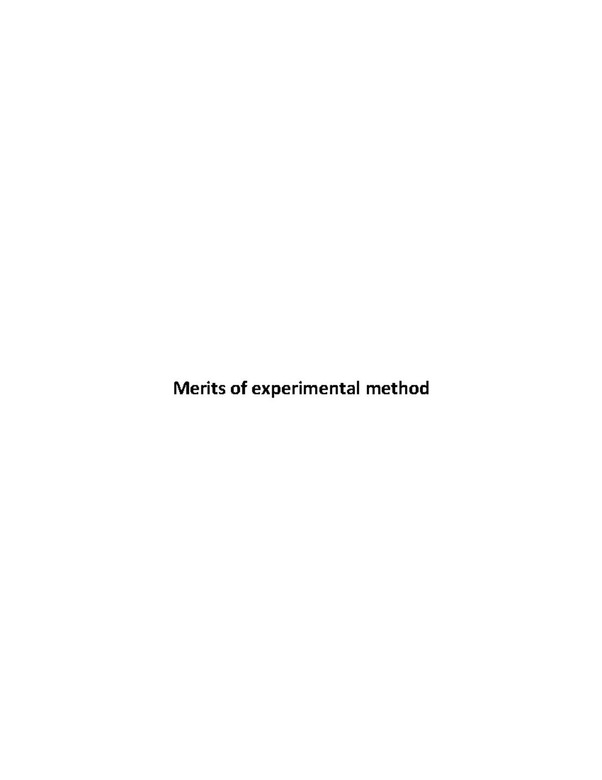 demerits of experimental method psychology