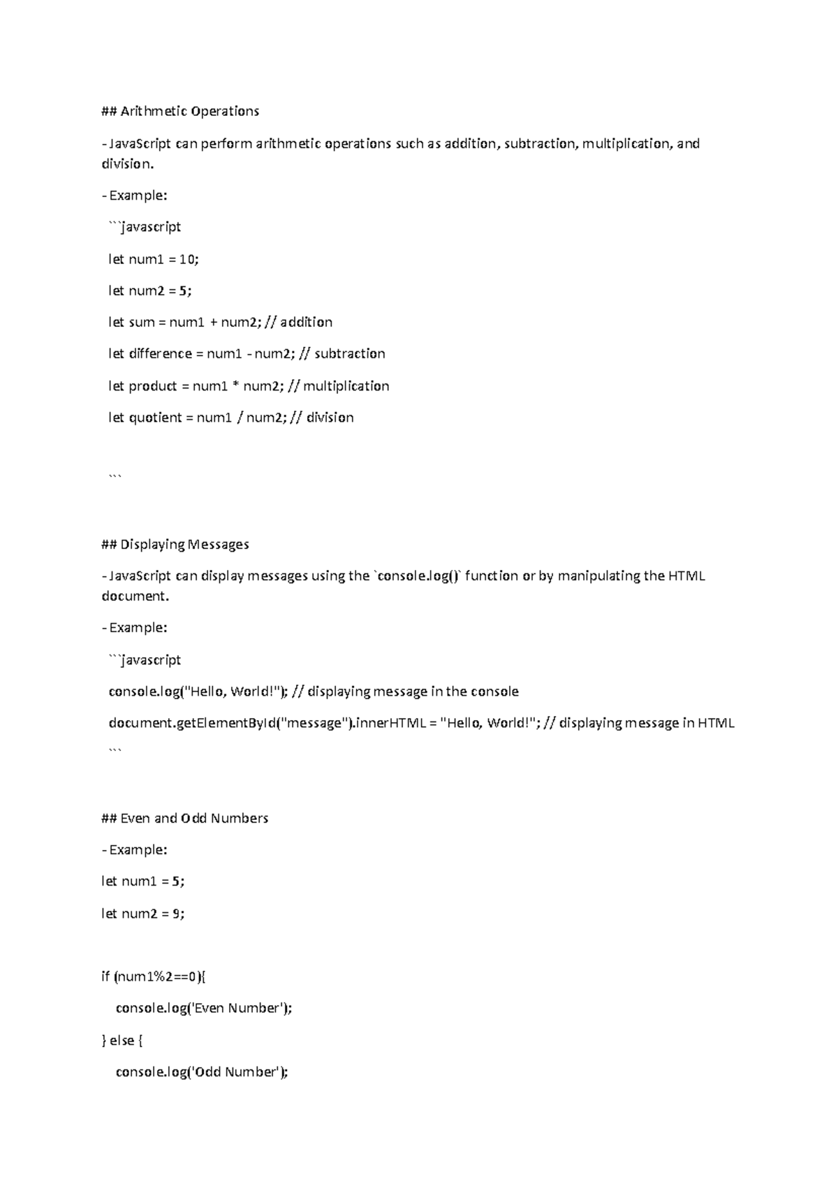 CSS PR - Arithmetic Operations JavaScript can perform arithmetic ... image.