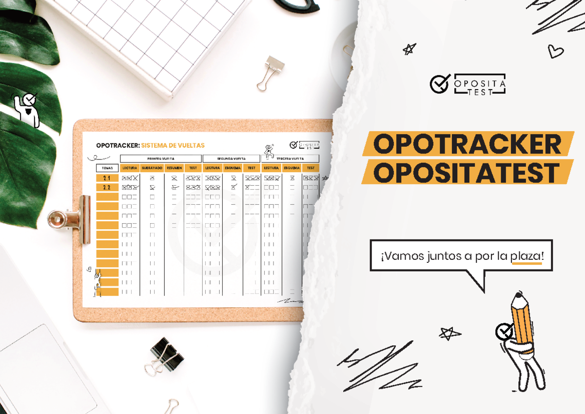 Planificac Opositor-Opositatest - OPOTRACKER OPOSITATEST ¡Vamos juntos ...