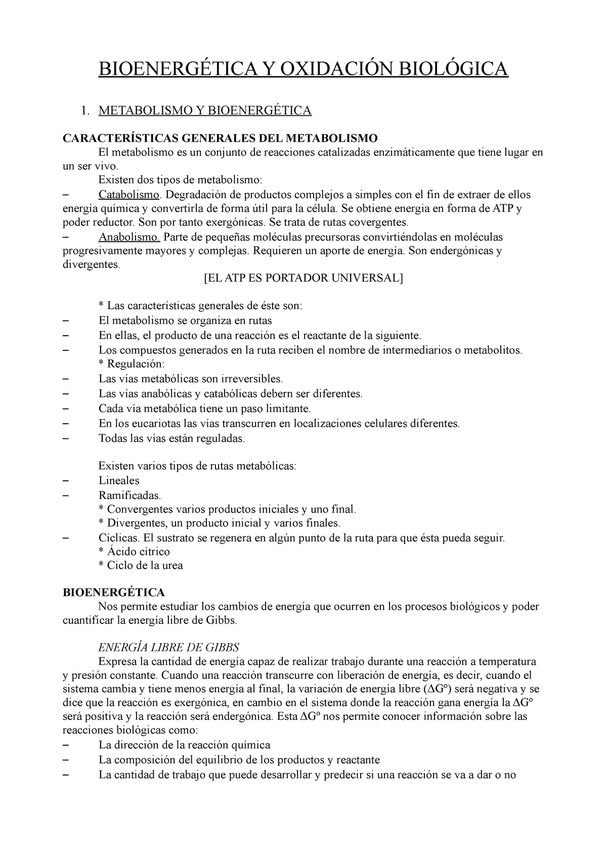 Iv Bioenergetica Y Oxidacion Biologica Studocu