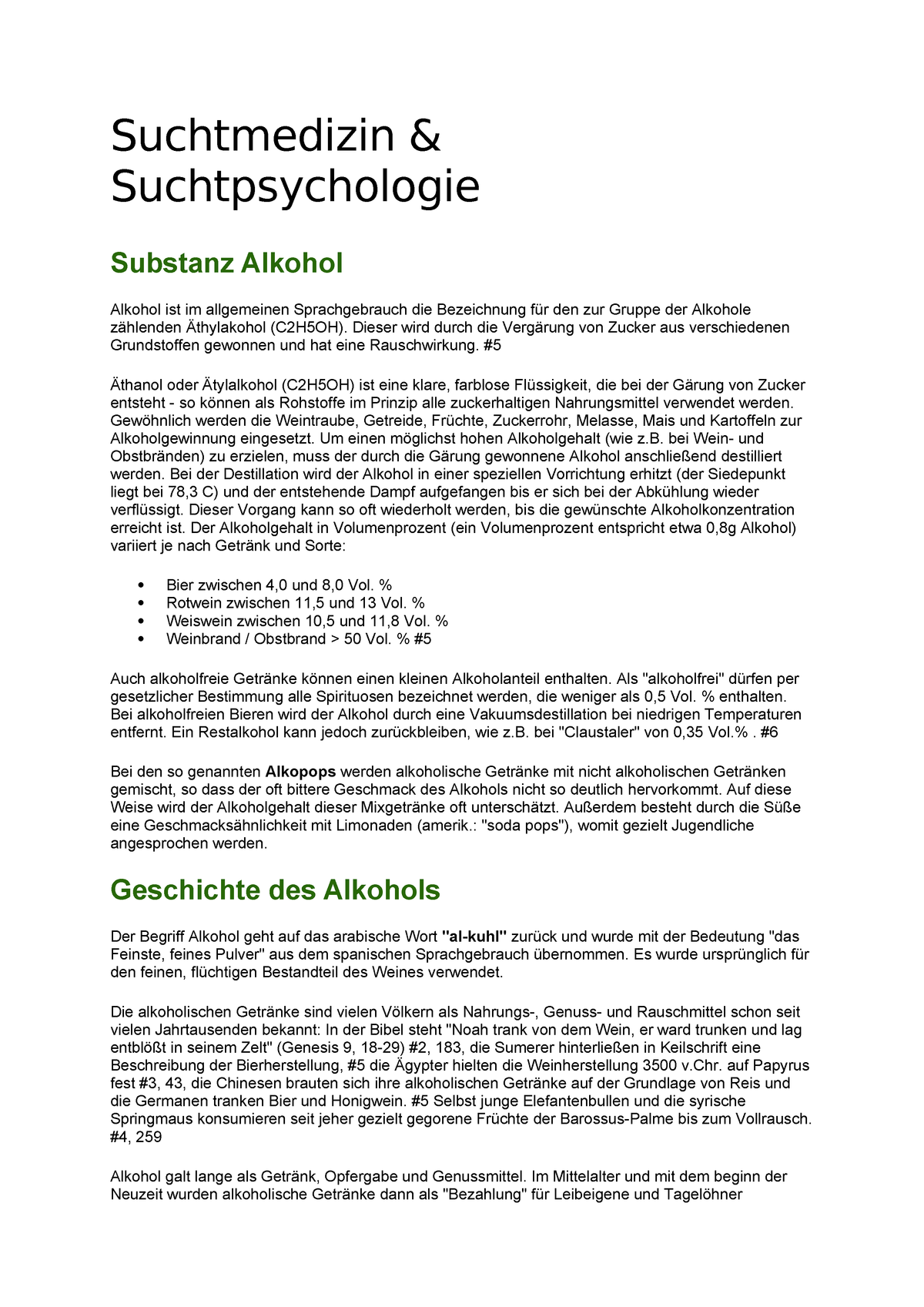 Zusammenfassung Suchtmedizin Und Suchtpsychologie Studocu