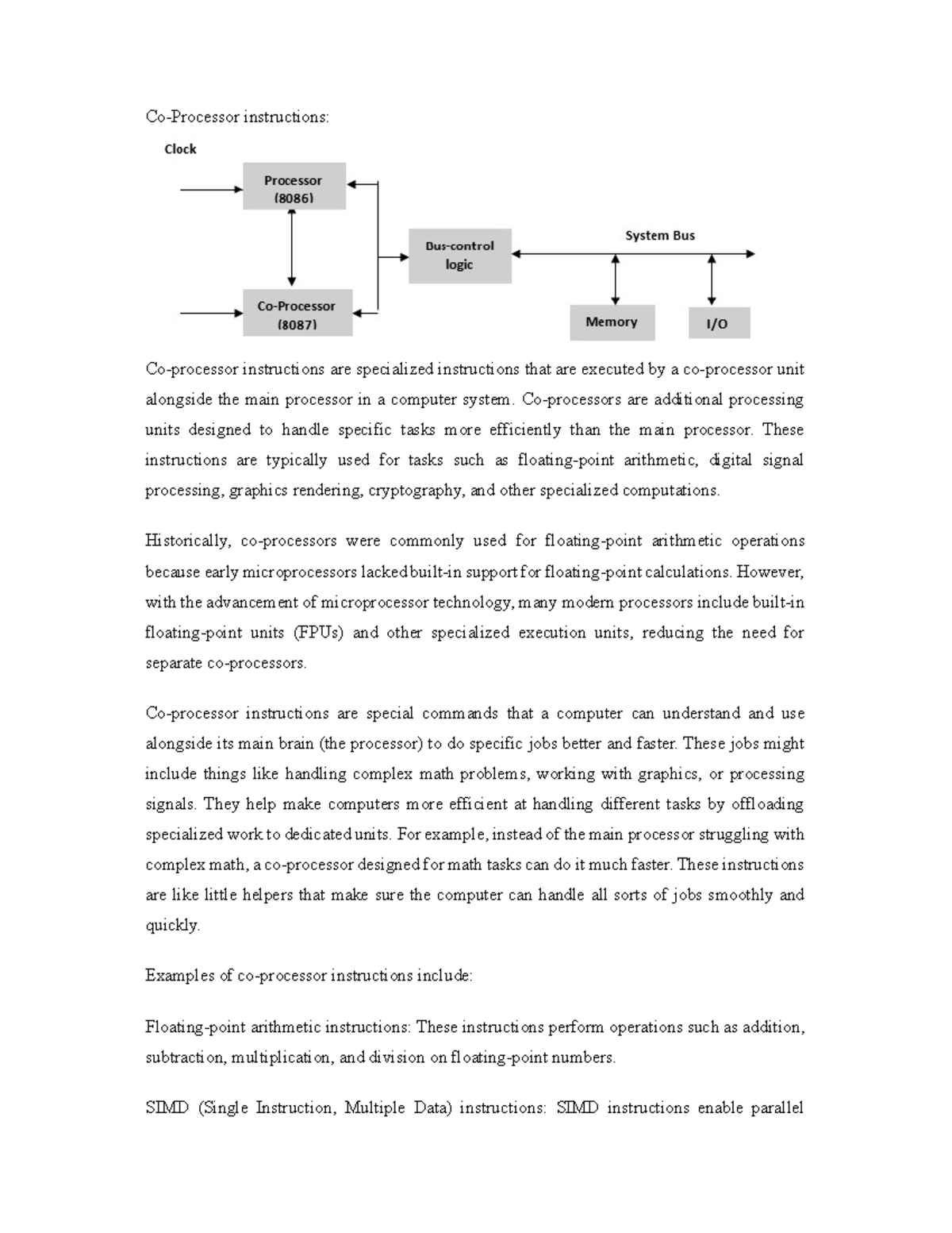 Arm4 continuation - Co-Processor instructions: Co-processor ...