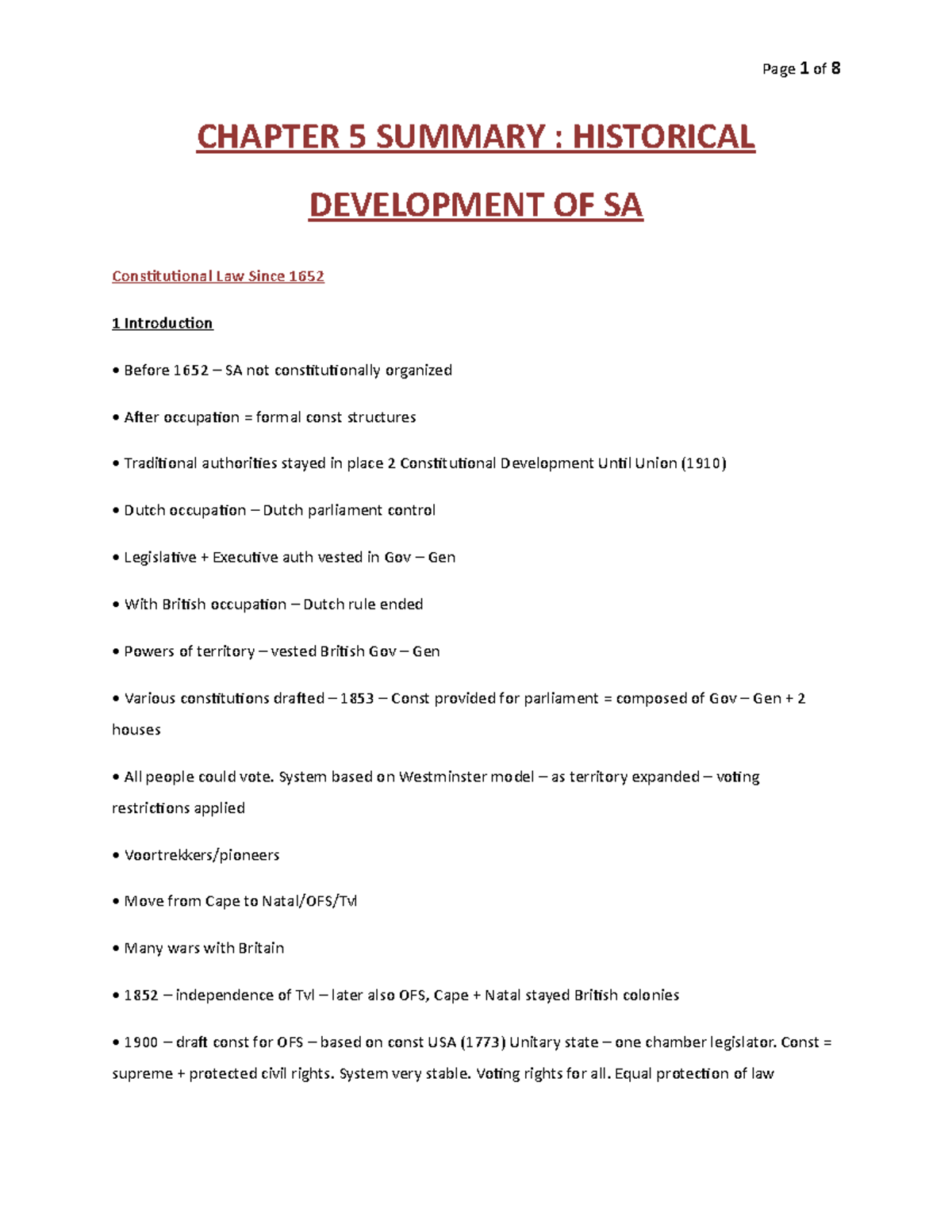 Chapter 5 class note & text book summaries Page 1 of 8 CHAPTER 5