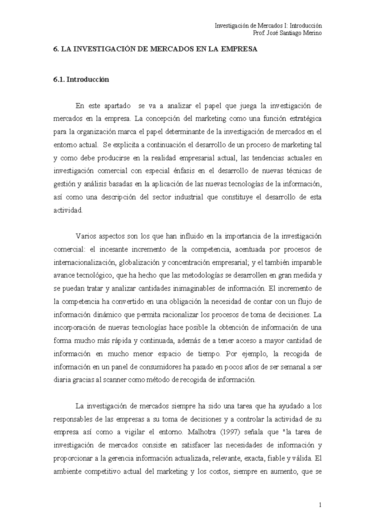 La Investigaci%C3%B3n De Mercados En La Empresa - Prof. JosÈ Santiago ...