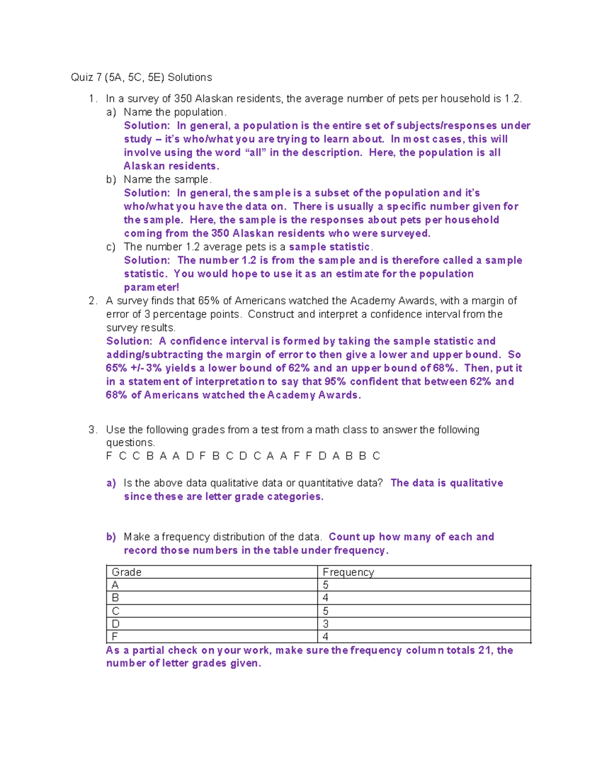 Quiz 7 5A 5B 5C and 5E solutions AC - Quiz 7 (5A, 5C, 5E) Solutions 1 ...
