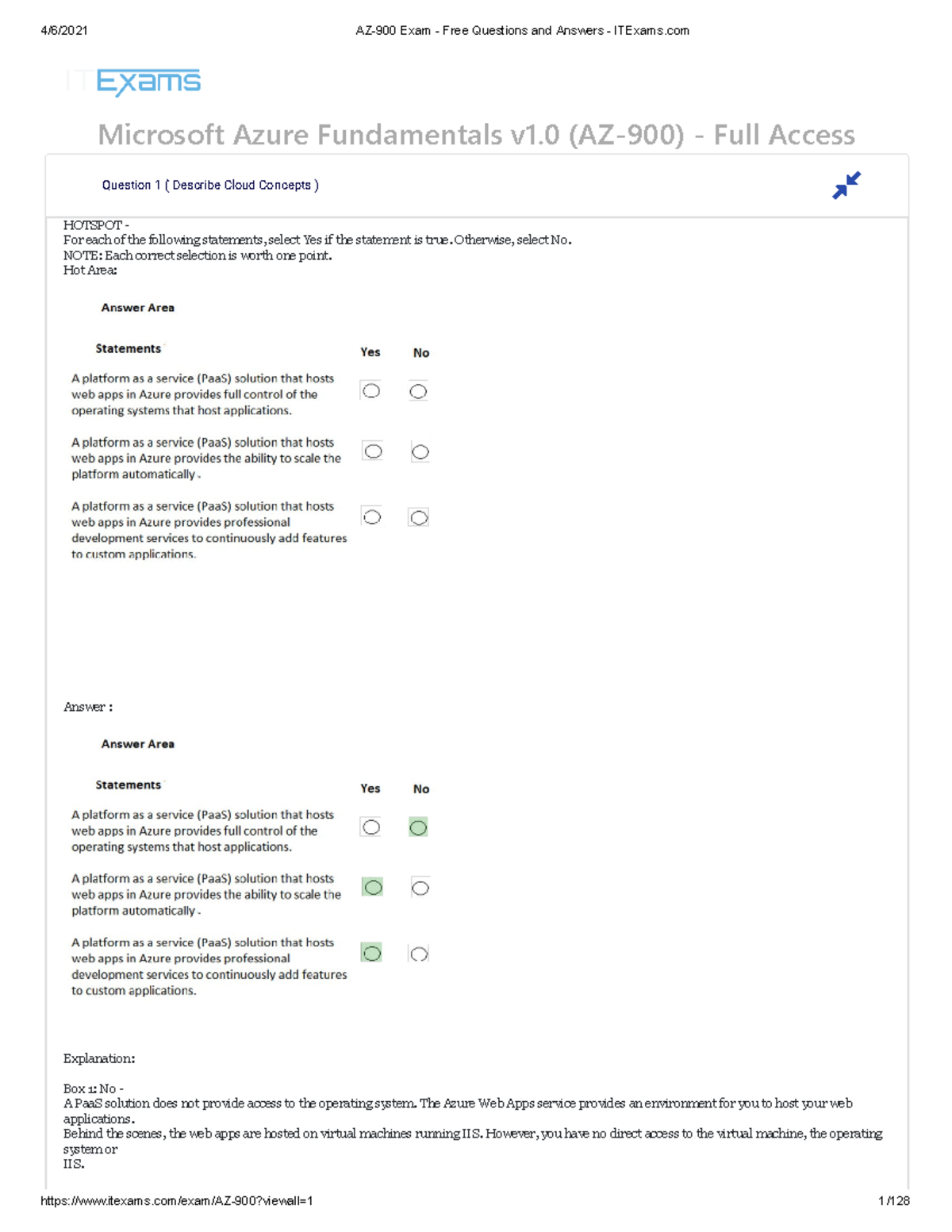 AZ 900 Exam Free Questions and Answers ITExams - Microsoft Azure ...