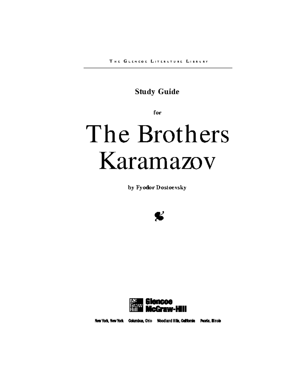 Brothers karamazov About modern novel i Study Guide for T