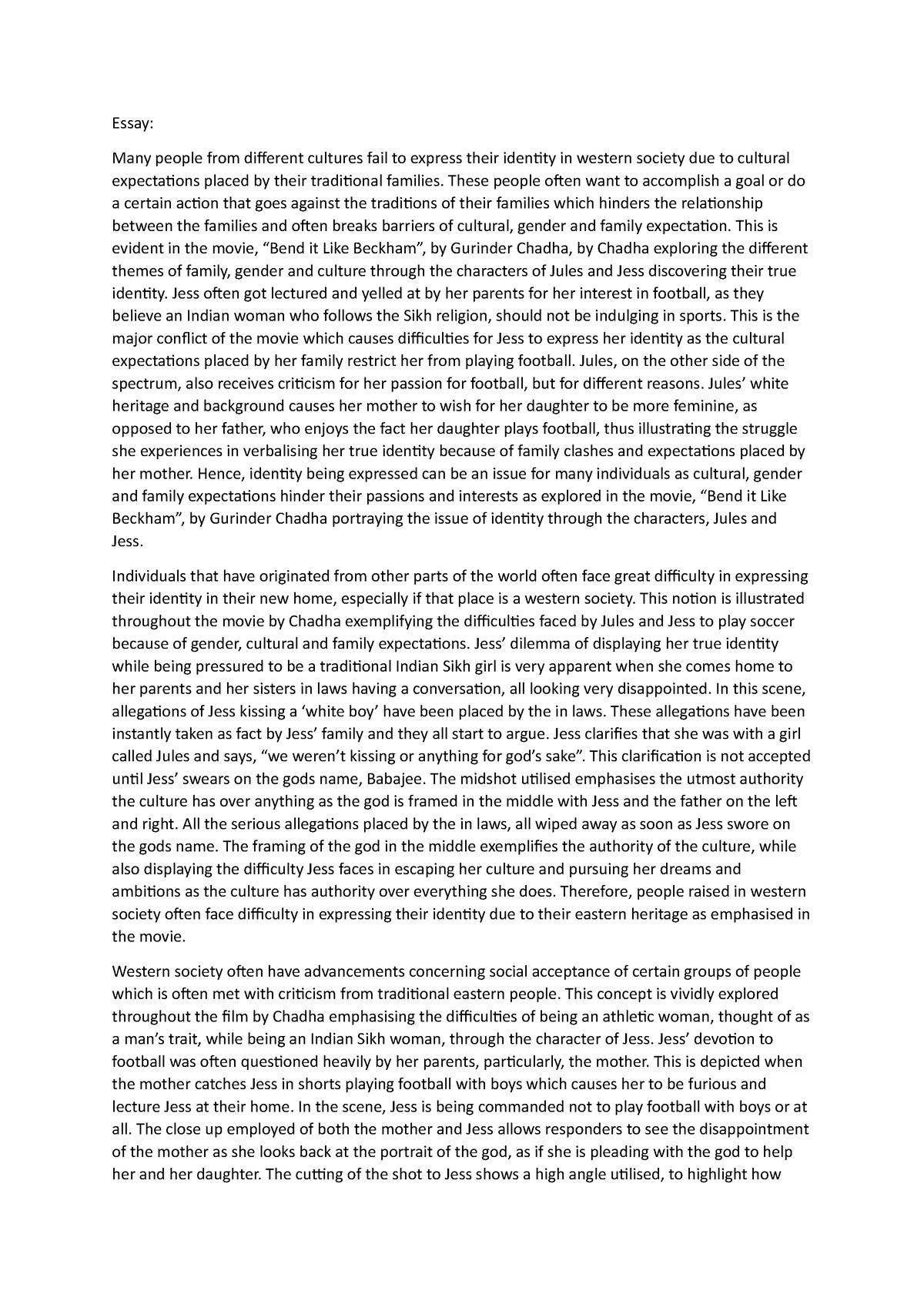 craze of western culture essay 100 words