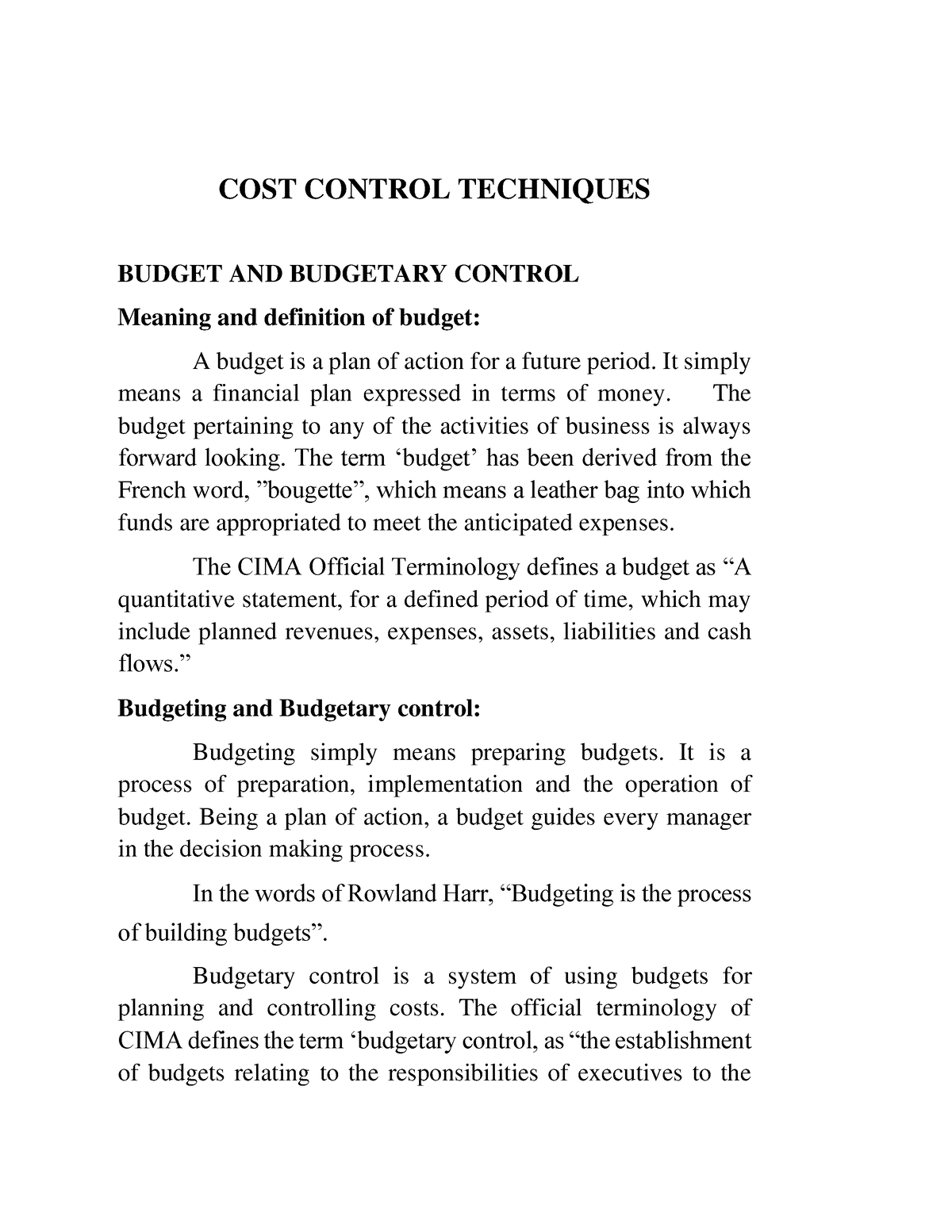 cost-control-techniques-cost-control-techniques-budget-and-budgetary