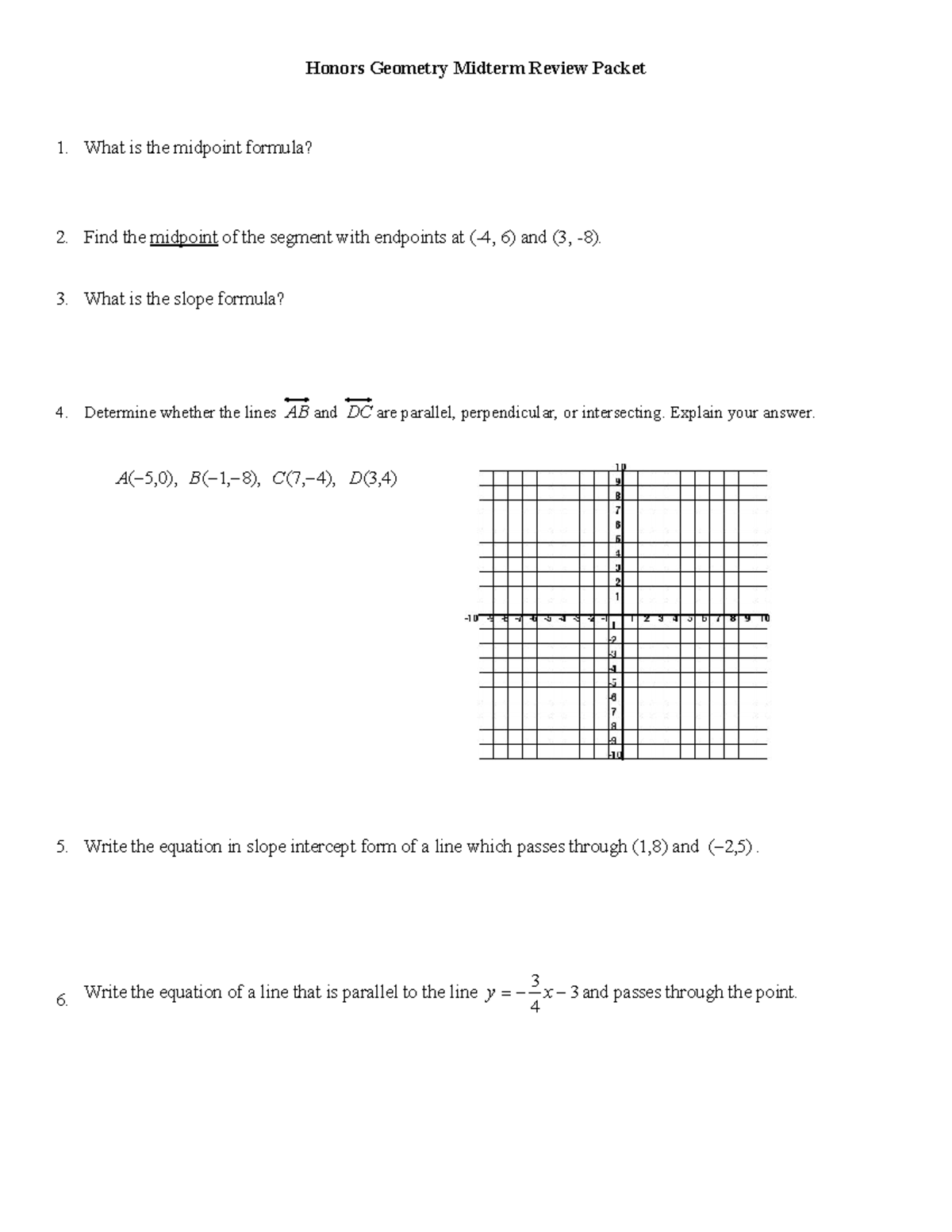 Microsoft Word - Honors Geometry Midterm Review Packet - 2022 - Honors ...