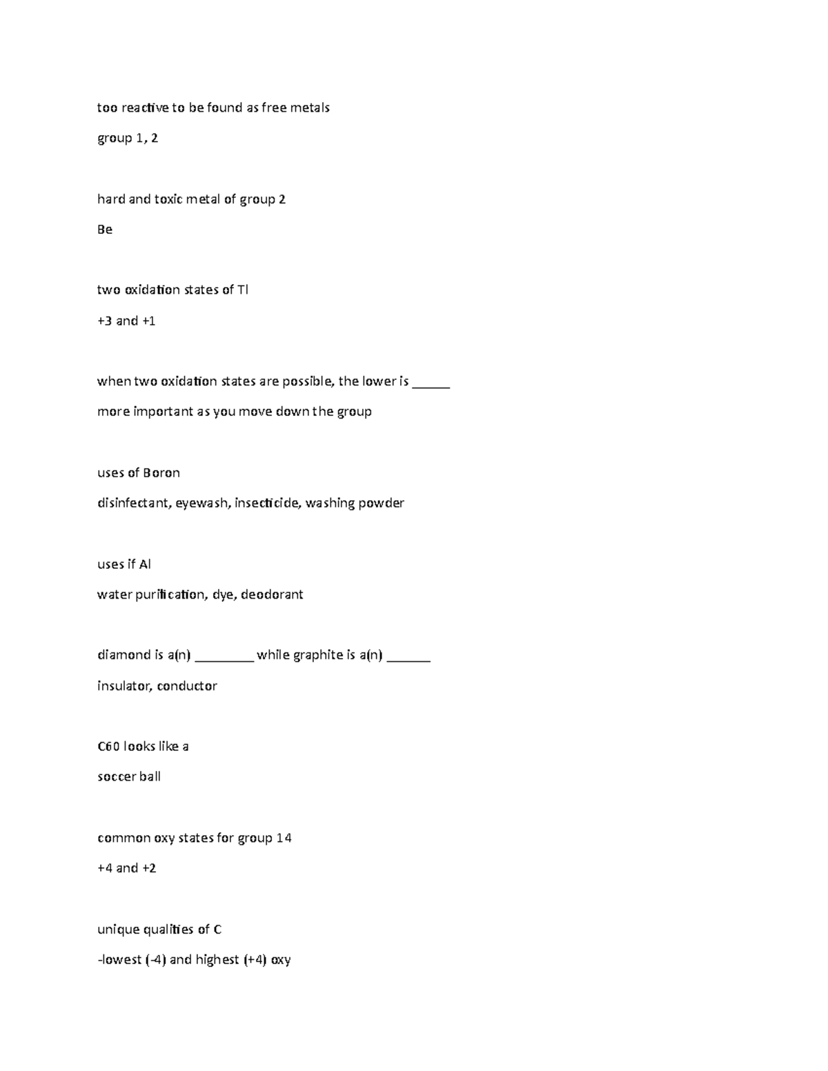 Chem 2 lab final quiz - Summary Gen Chem Qual Anly Lb - too reactive to ...