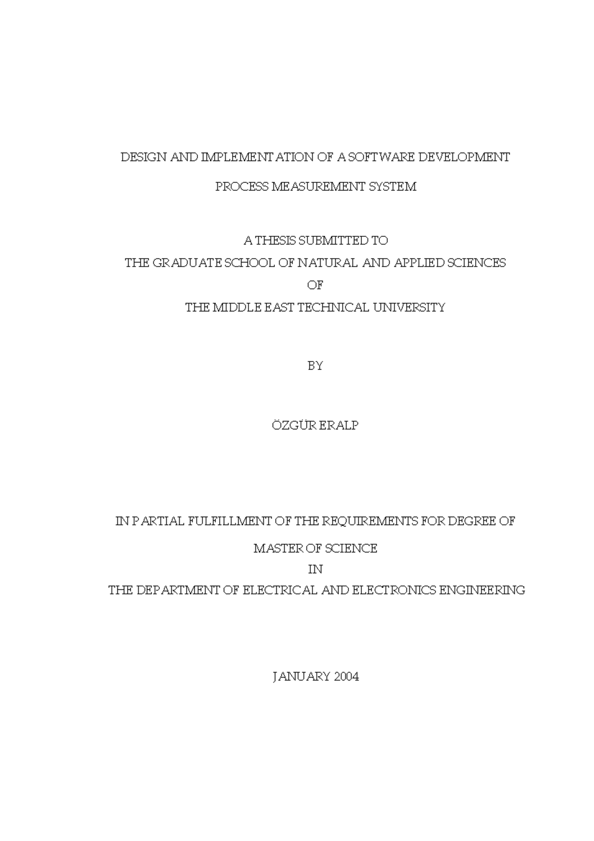 dissertation on software development