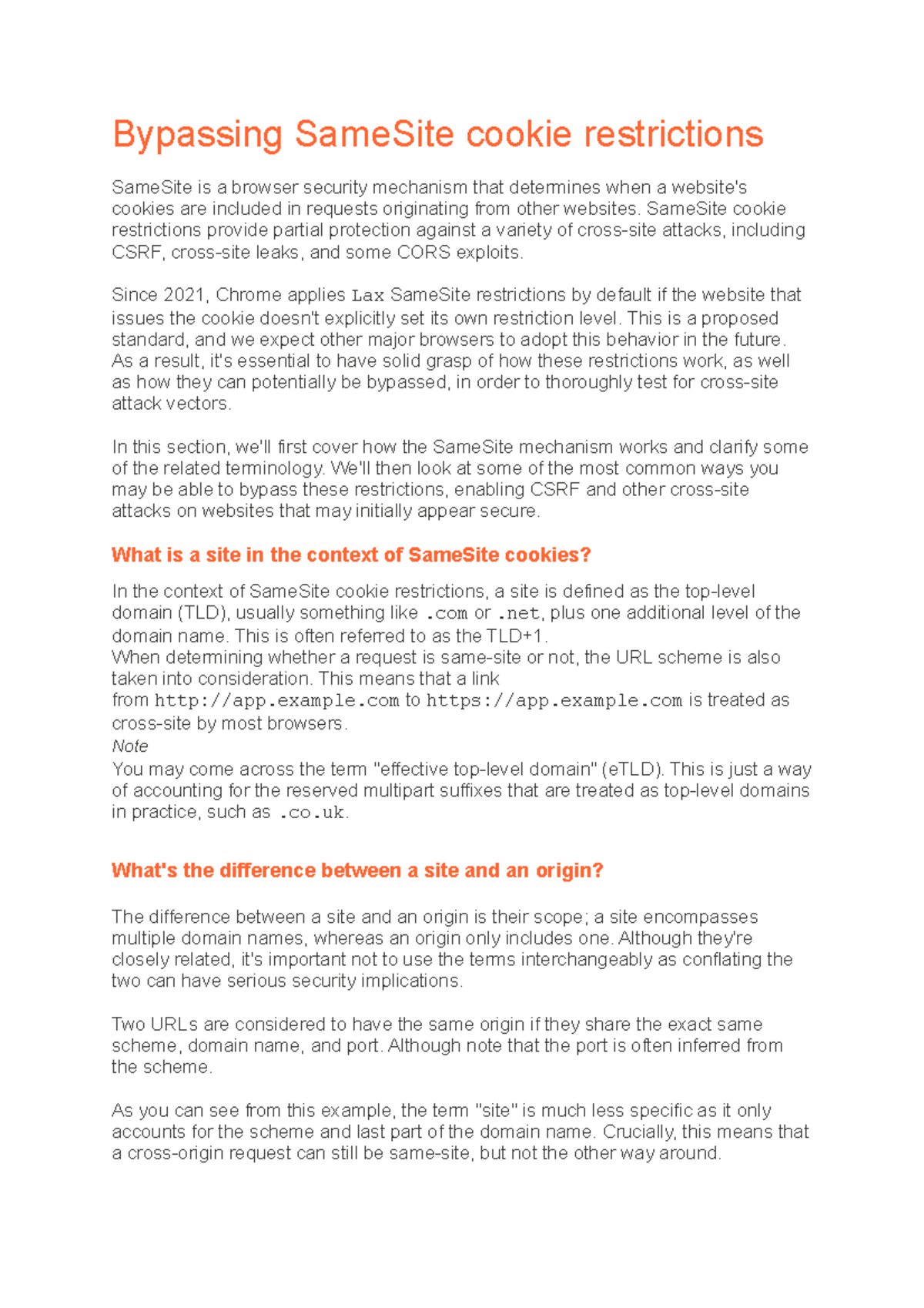 Bypassing Same Site cookie restrictions site in the context of Same