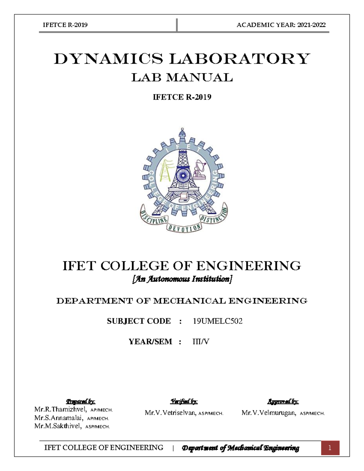 MECH Dynamics Lab manual 2021 - Finite Element Analysis - Studocu