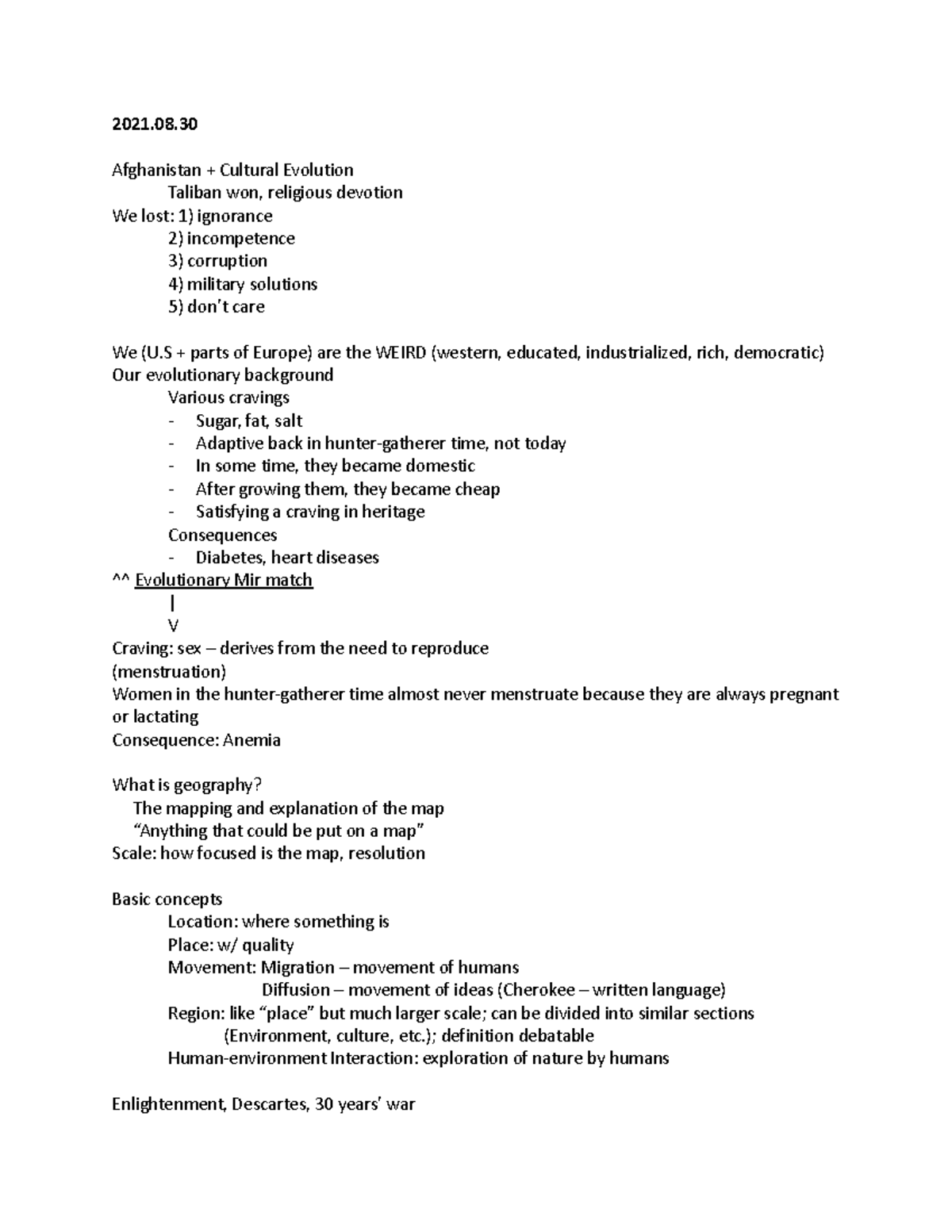 Historical Geography Notes - 2021. Afghanistan + Cultural Evolution ...