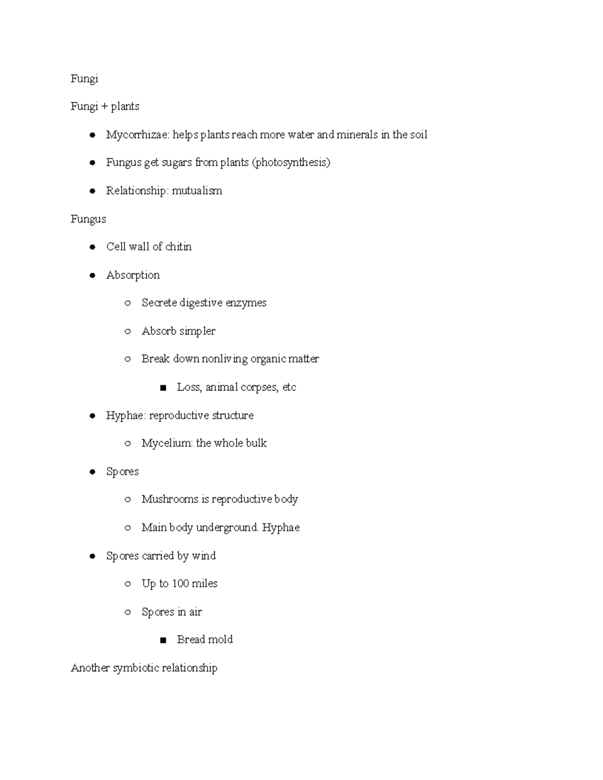 Fungi and protists - BIOL 1010, prof. Mugleston - Fungi Fungi + plants ...