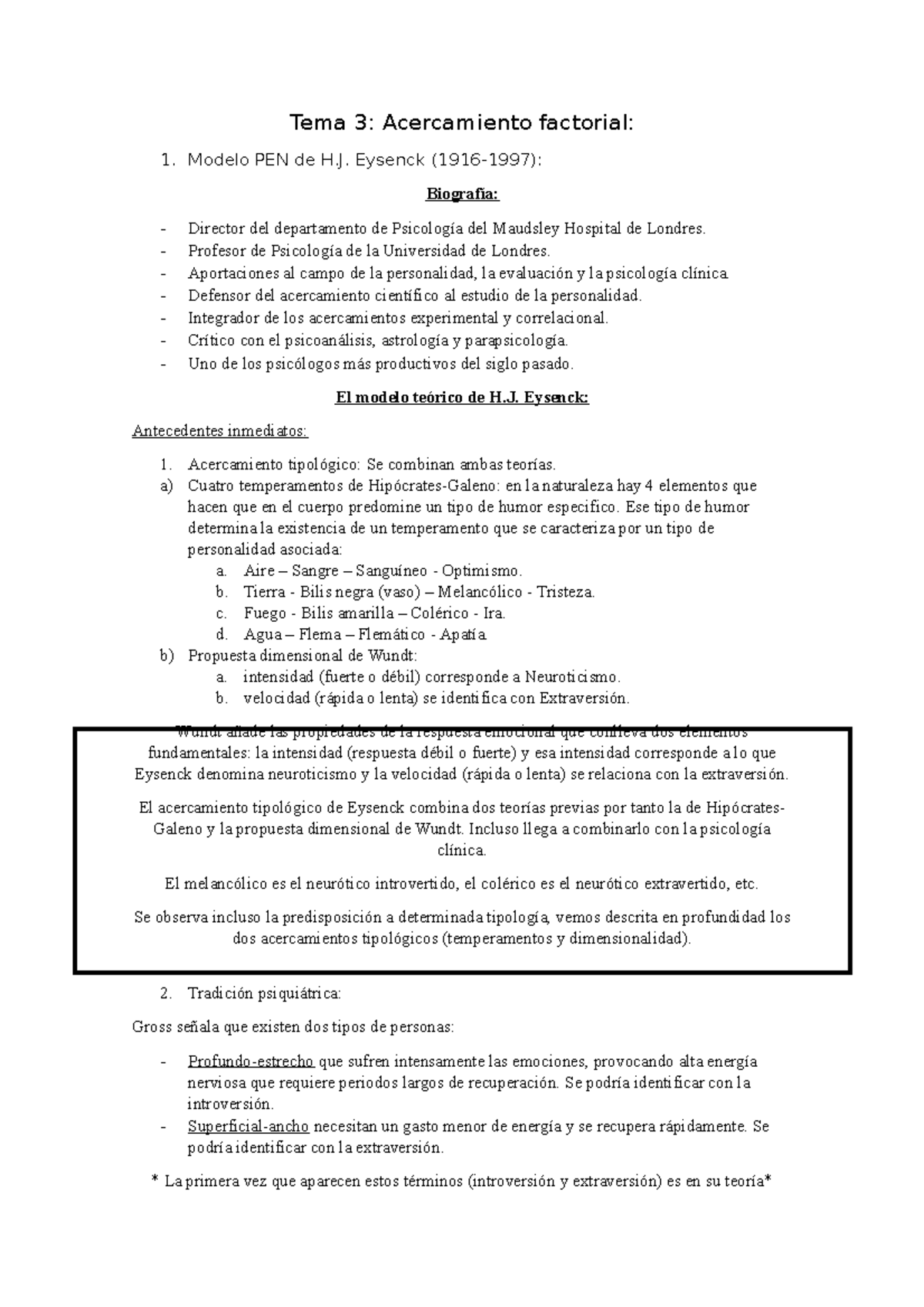 Tema 3 PSICOLOGIA DE LA PERSONALIDAD - Tema 3: Acercamiento factorial ...