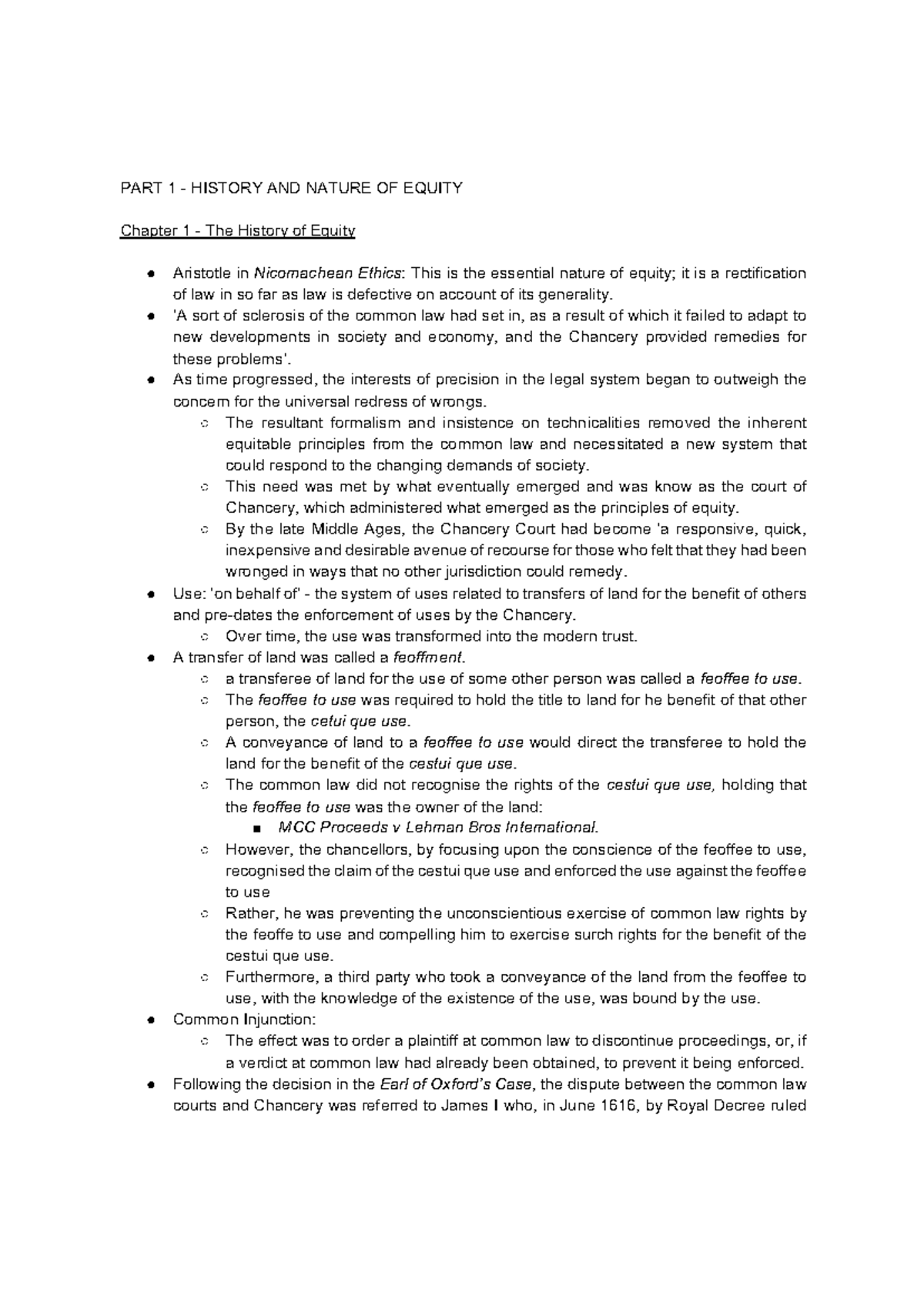 History of equity and basis - PART 1 - HISTORY AND NATURE OF EQUITY ...