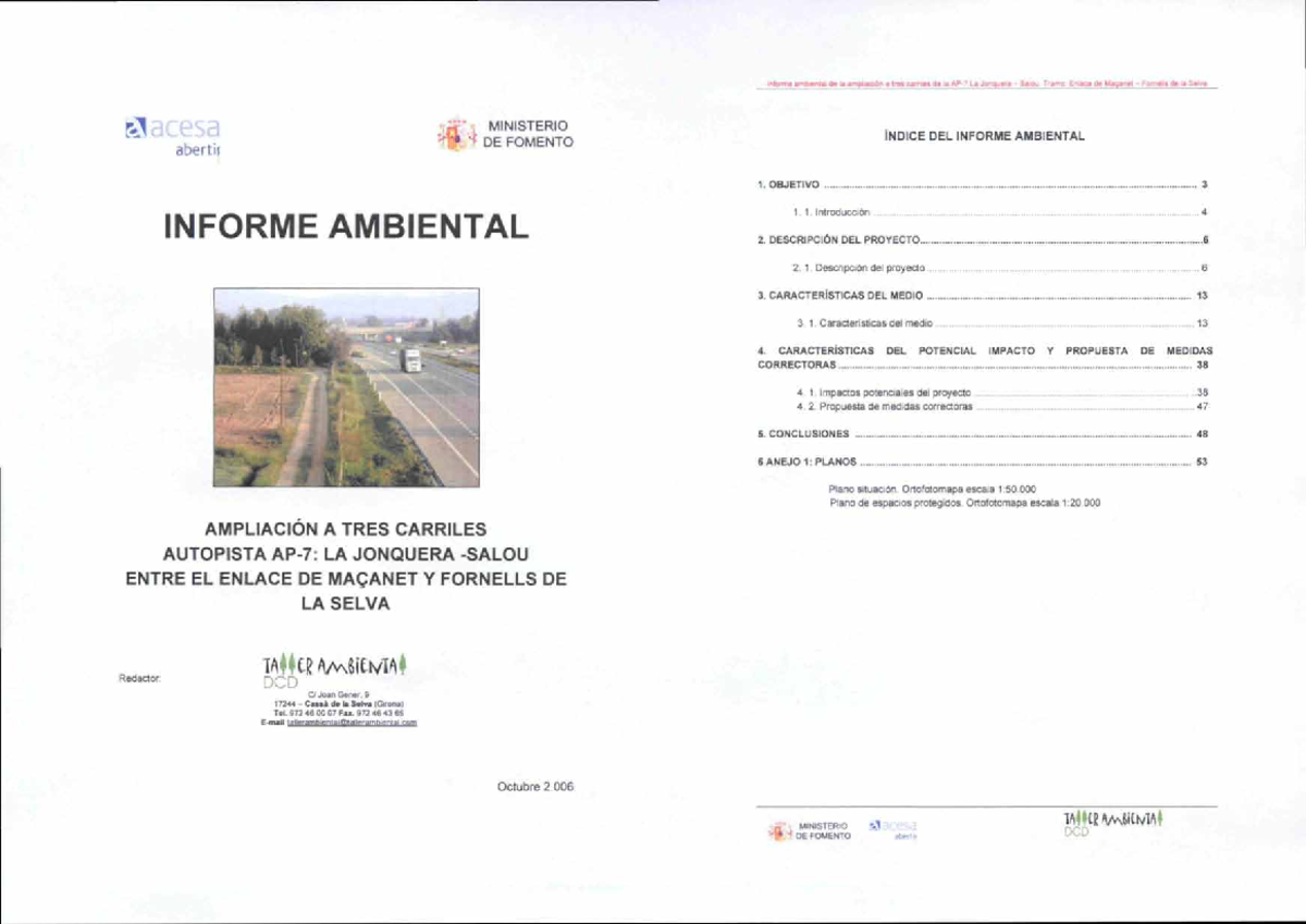 informe de contaminacion ambiental - r^ esa abertif ' & ' MINISTERIO