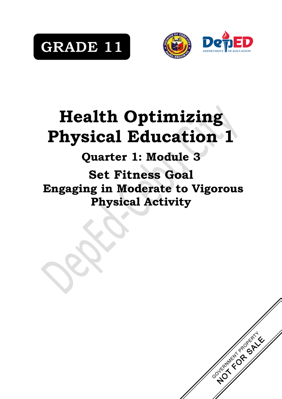 M3 Q1 HOPE 1 - Health Optimizing Physical Education 1 Quarter 1: Module ...