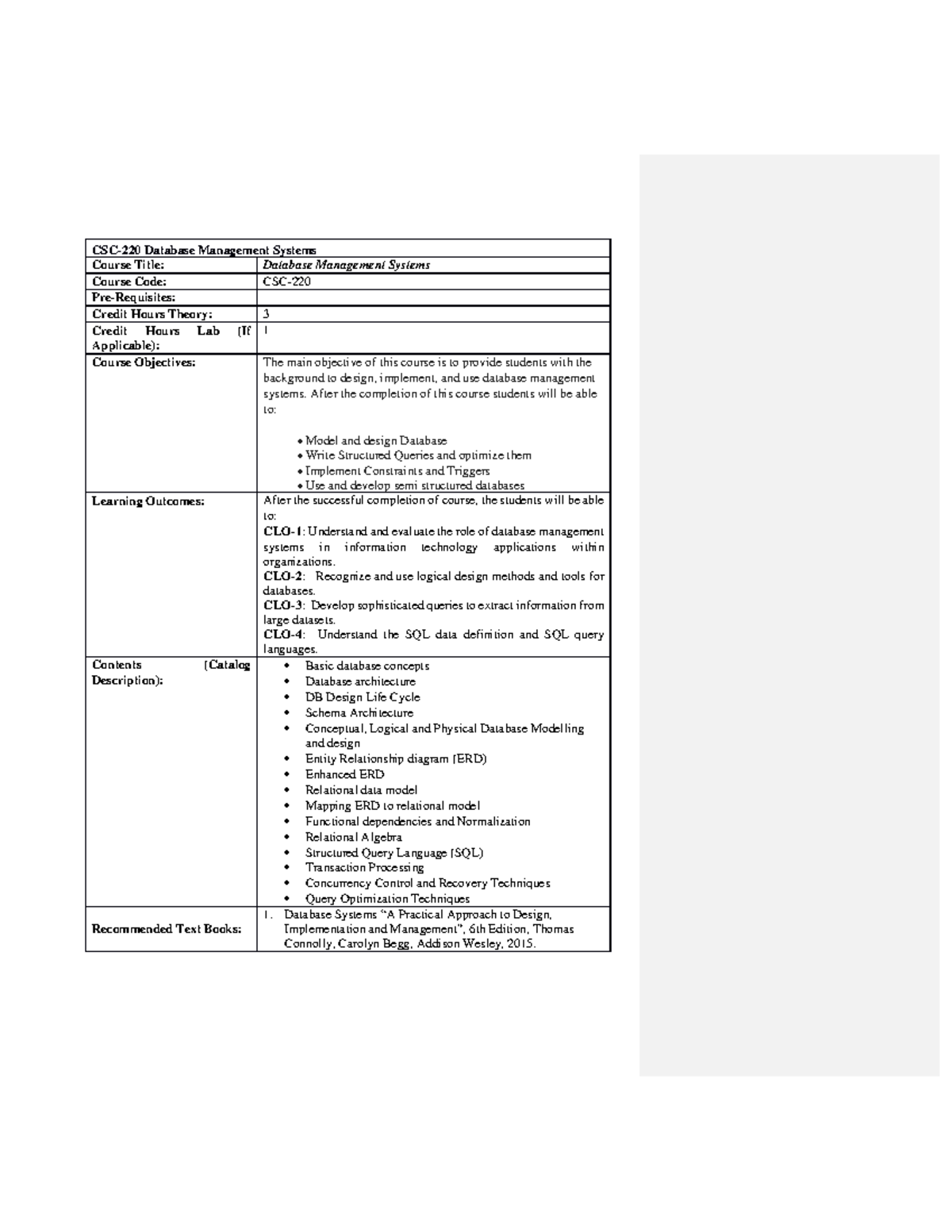 Database-Management-Systems - CSC-220 Database Management Systems ...