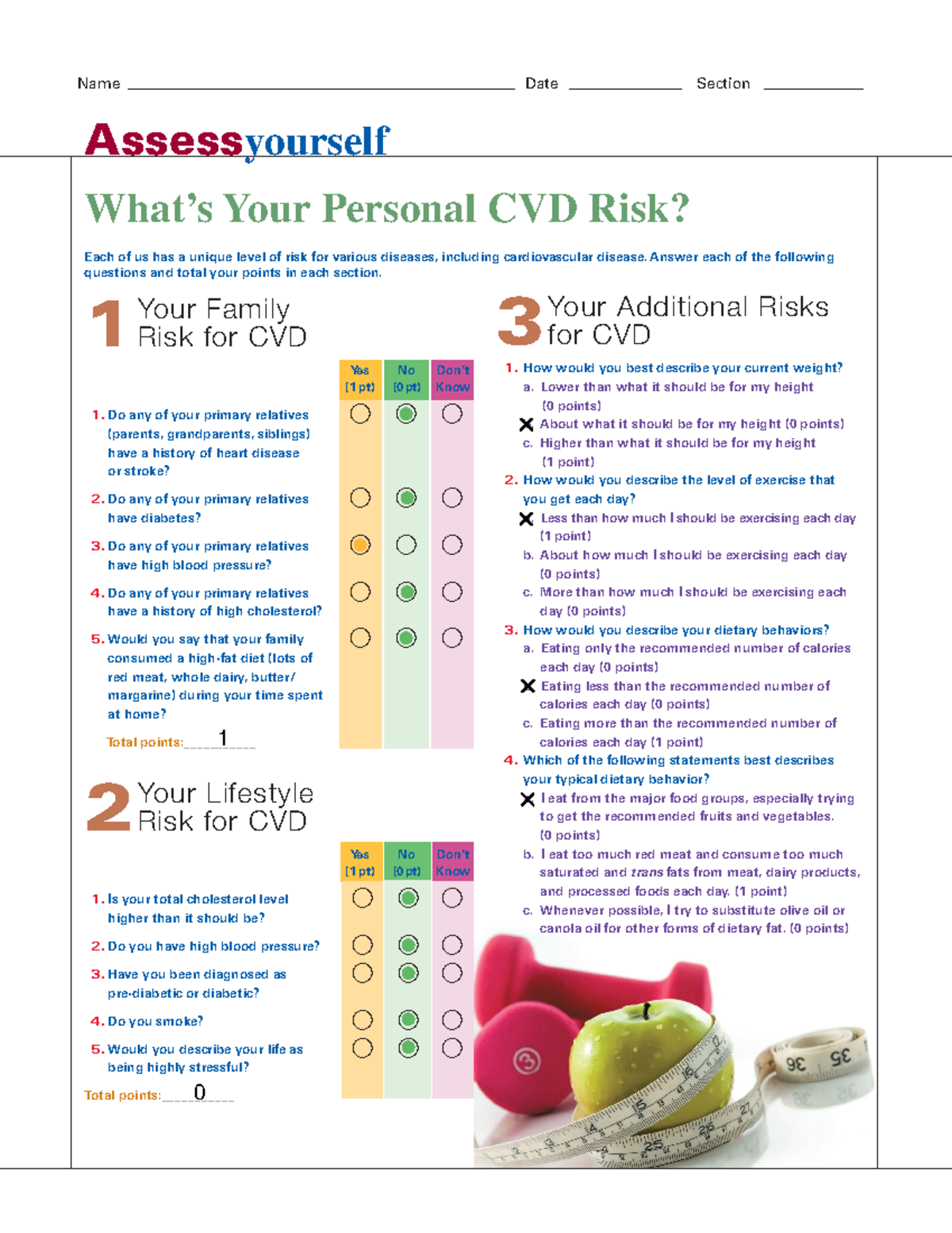 1 Complete - TAKE NOTE - Assessyourself What’s Your Personal CVD Risk ...